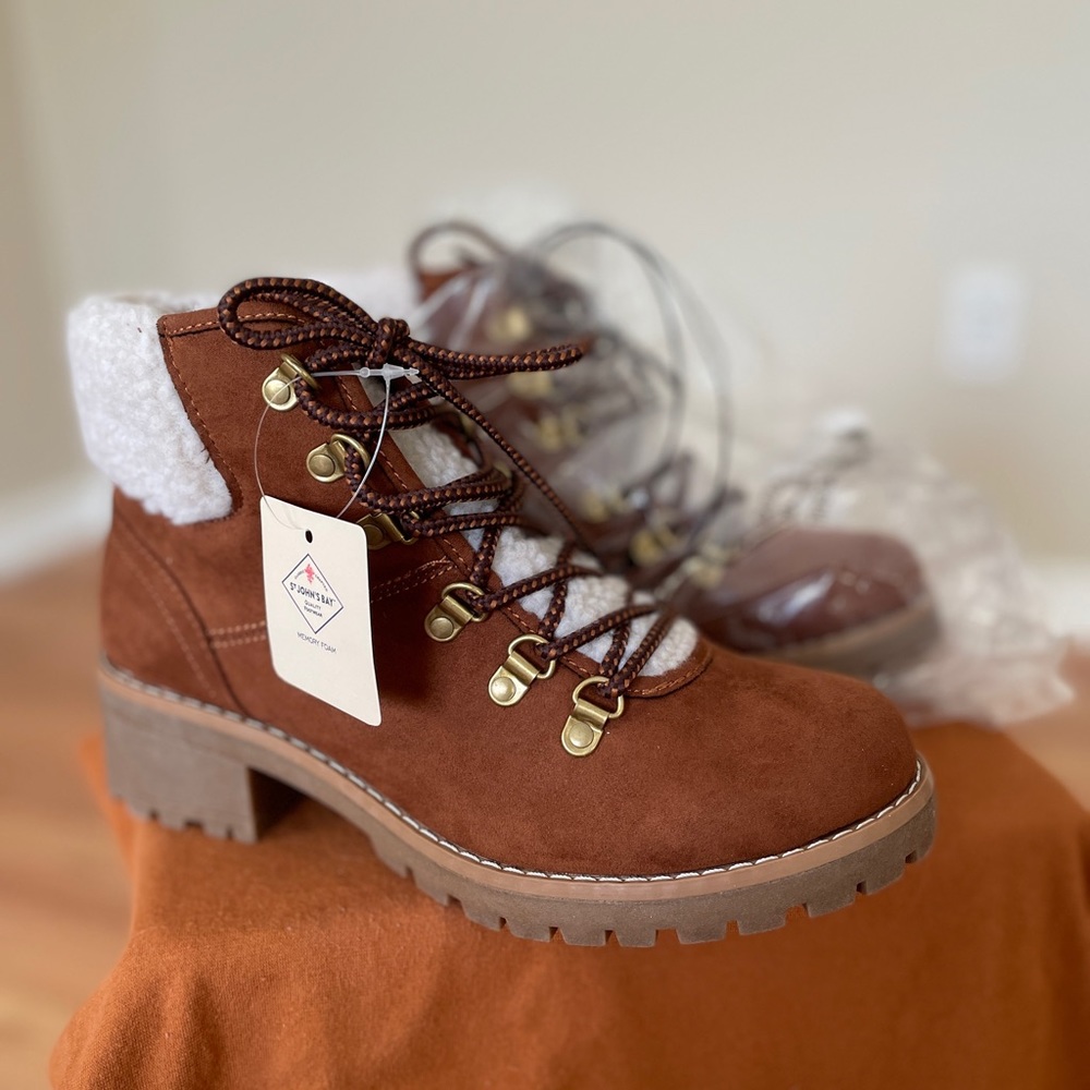 Ladies St. John’s Bay lace up booties
